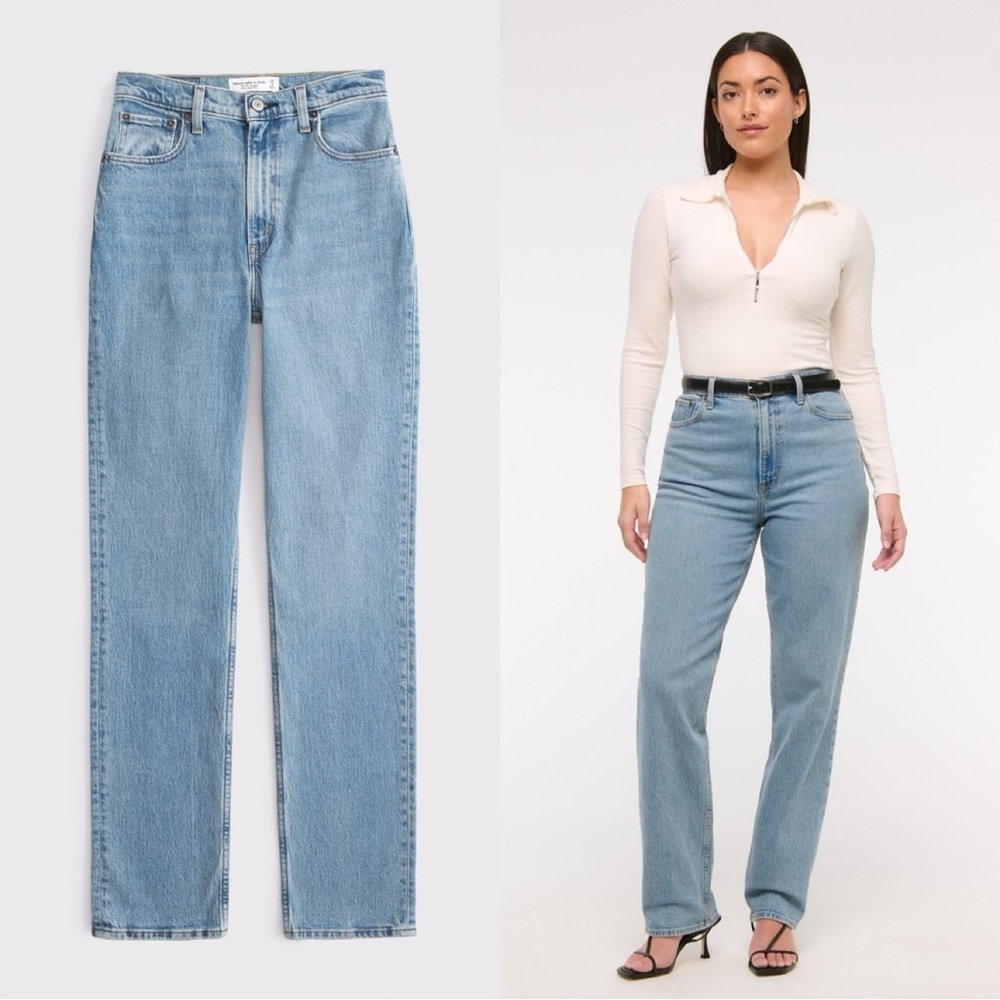 Abercrombie & Fitch Women’s Curve Love The 90s Straight Ultra High Rise 27/4S